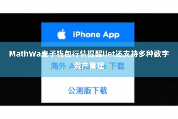 MathWa麦子钱包行情提醒llet还支持多种数字资产管理